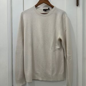 Theory Hilbet Ribbed Cotton Crewneck Sweater